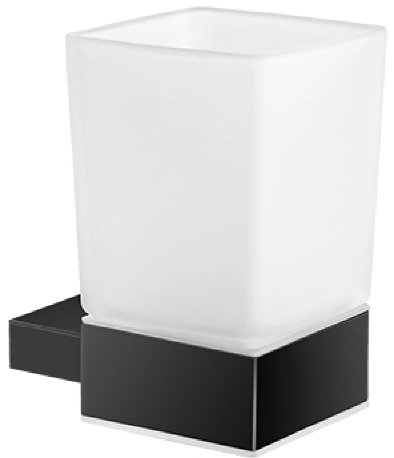 Ποτηροθήκη Επιτοίχια Black Mat Sanco Monogram 120401-M116