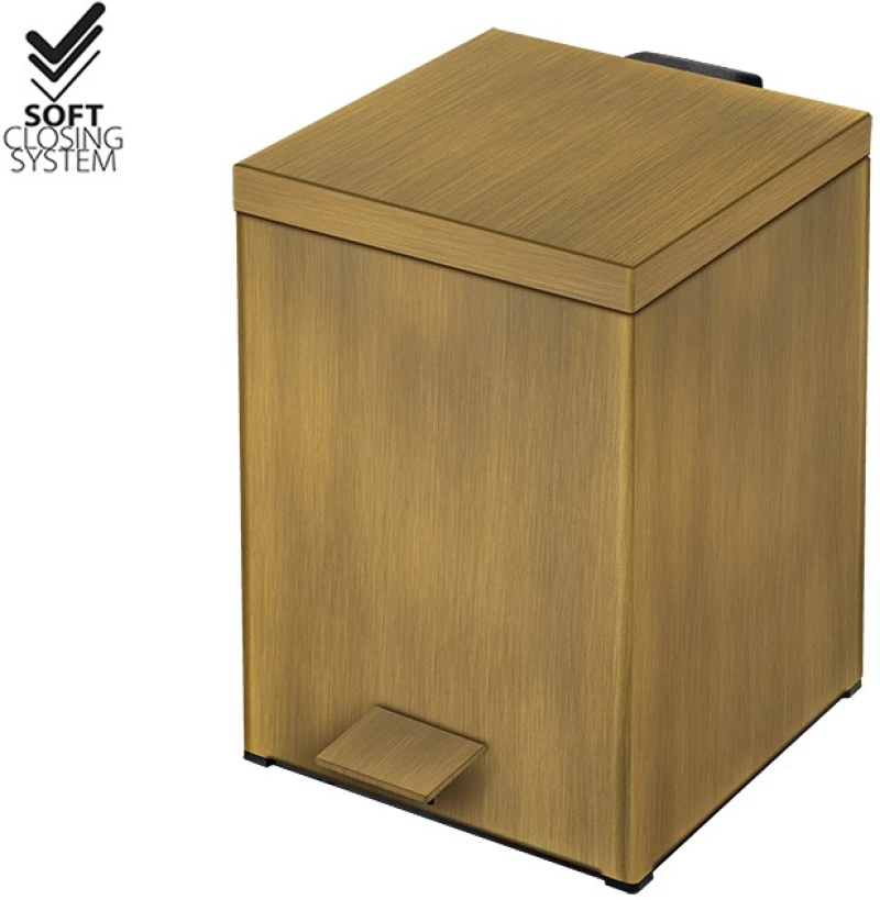 Χαρτοδοχείο 5lt 18x25*Y26,5 cm Bronze Mat Soft Closing Sanco Waste Bins 90677-M25
