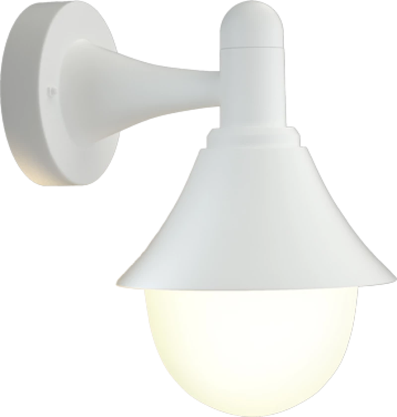 it-Lighting Rabun 1xE27 Outdoor Wall Lamp White D:24.5cmx23.5cm 80202524