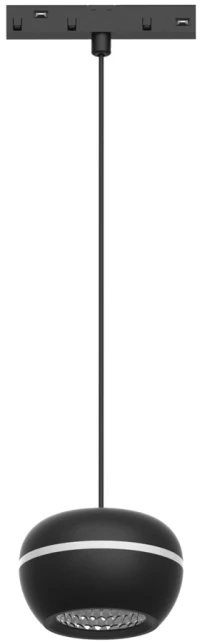 InLight Κρεμαστό φωτιστικό LED 6W 3000K για μαγνητική ράγα σε μαύρη απόχρωση D:10cmX6,5cm T02501-BL