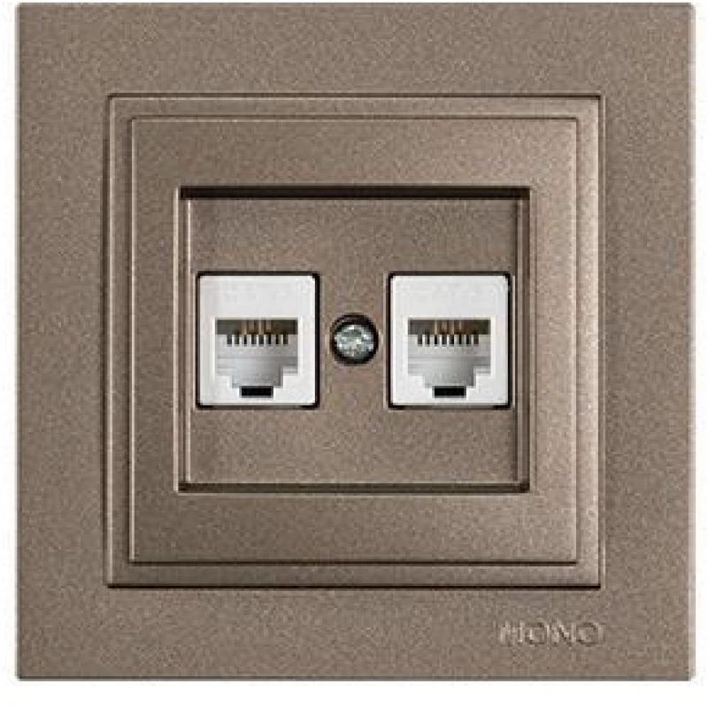 ΠΡΙΖΑ ΤΗΛΕΦΩΝΟΥ ΔΙΠΛΗ RJ 11 LIGHT FUME Eurolamp 152-10539