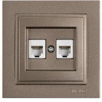 ΠΡΙΖΑ ΤΗΛΕΦΩΝΟΥ ΔΙΠΛΗ RJ 11 LIGHT FUME Eurolamp 152-10539