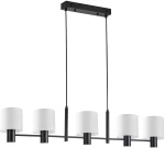 SE21-BL-120-SH1 ADEPT BLACK PENDANT WHITE SHADE+ HOMELIGHTING 77-8293