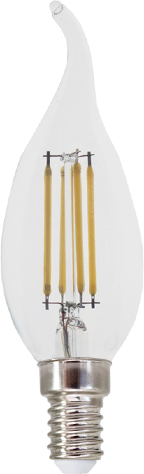 LED FILAMENT E14 C35 WITH TIP 4W 2700K 230V AC 480LM RA80 ACA FLAM4WWTIP