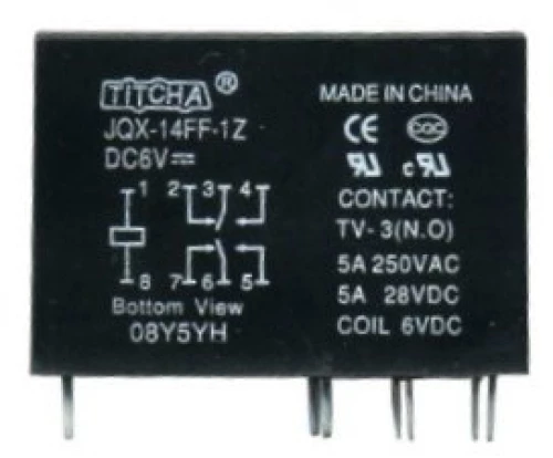 RELAY 6V DC 1Z 1U 5A JQX-14FF1 6V