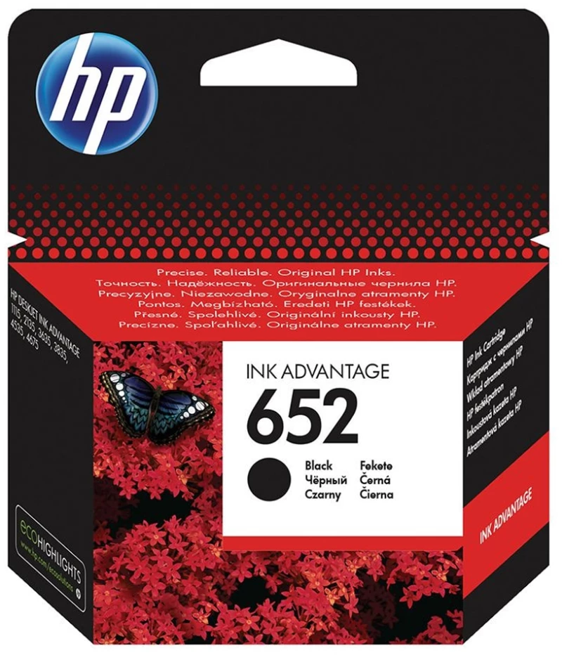 HP Μελάνι Inkjet No.652 Black (F6V25AE) (HPF6V25AE)