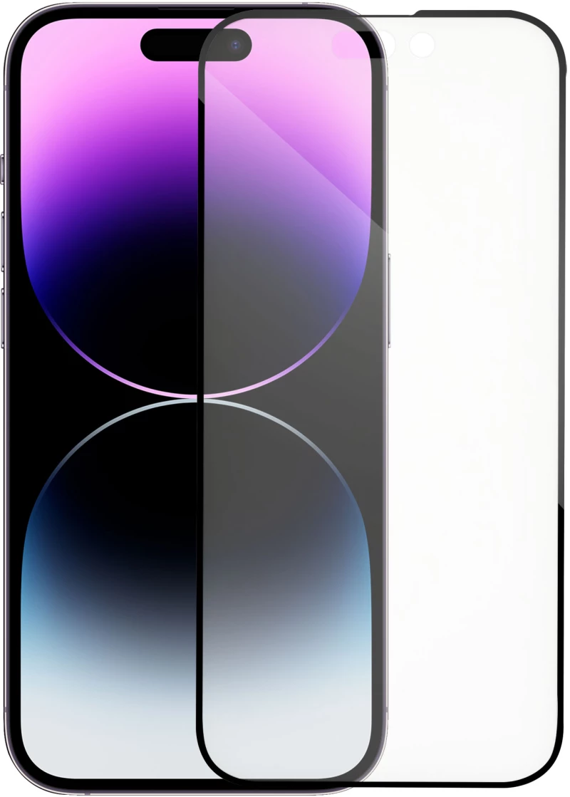Tempered glass DeTech, για iPhone 14 Pro, 3D Full Glue, 0.3mm, Μαυρο - 52705