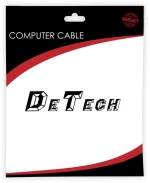 Optical audio cable DeTech, Toslink, 1.5m, Black - 18359