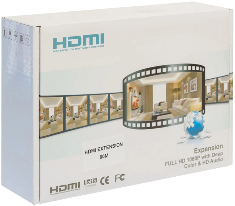 Extender HDMI μέσω LAN CAT 5/6 60m, OEM - 18265
