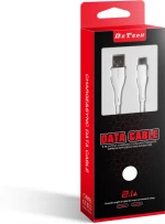 Kαλώδιο δεδομένων DeTech DE-44M2, Micro USB, 2.0m, Λευκο - 40267
