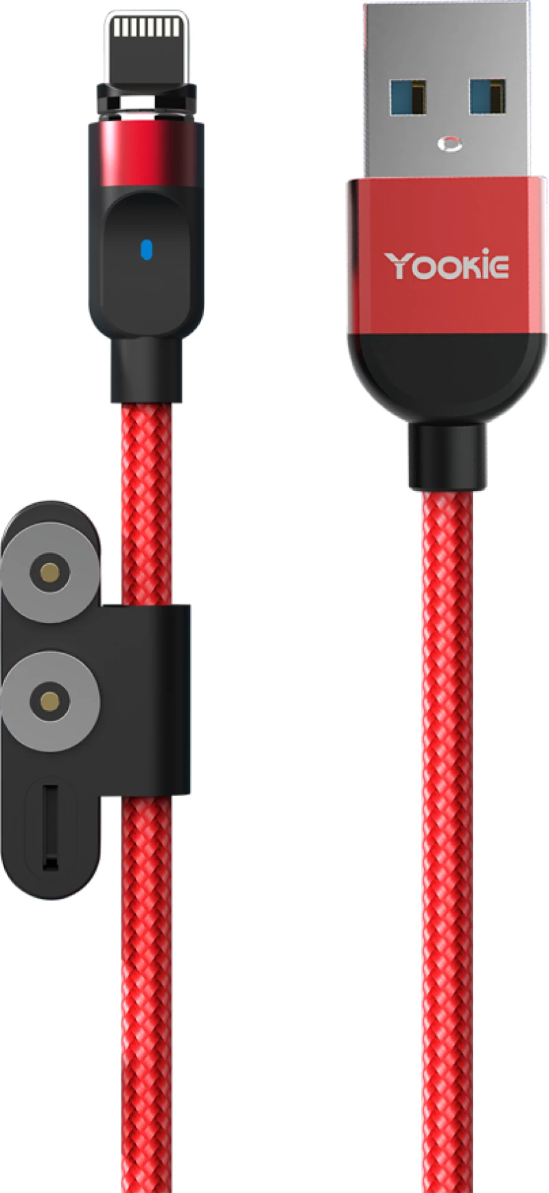 Μαγνητικός καλώδιο δεδομένων Yookie CB4, 3in1, Micro USB, Lightning, Type-C, 1.0m,  Διαφορετικά χρώματα - 40152