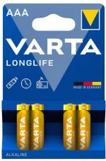 Μπαταρία Alkaline Varta Longlife AAA LR03 (4 τεμ.) 4008496525072