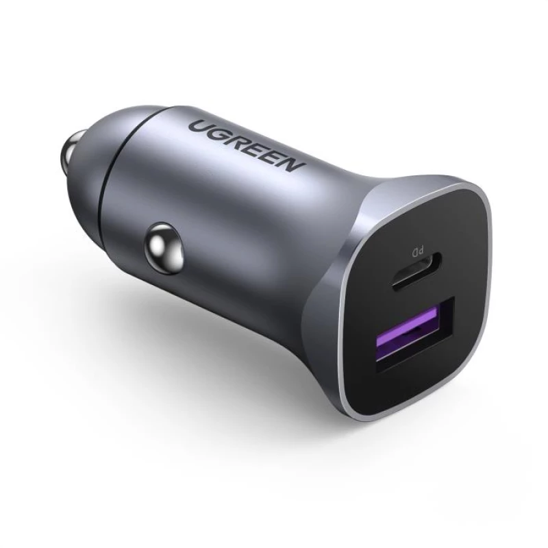 UGREEN Car Charger UGREEN CD130  30W PD+USB  QC3.0  Silver 40858 340328