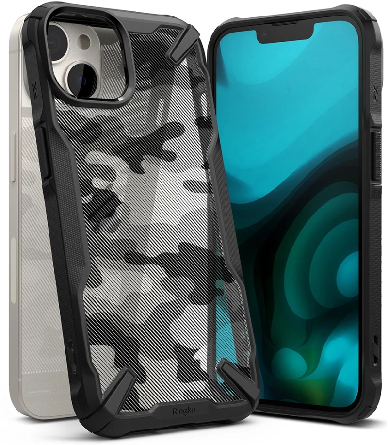 Ringke Husa pentru iPhone 14 Plus - Ringke Fusion X Design - Camo Black 8809881263434