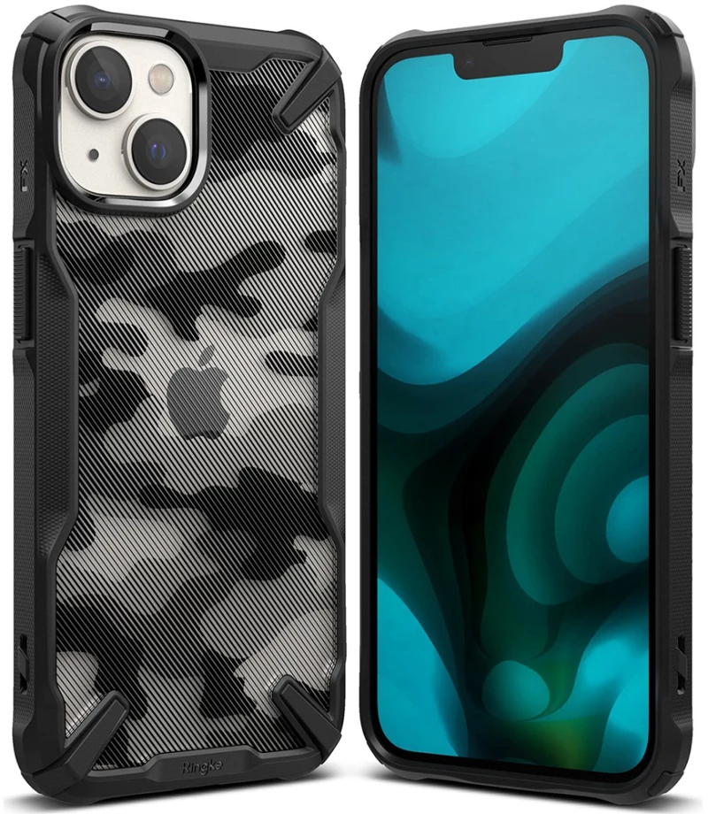Ringke Husa pentru iPhone 14 Plus - Ringke Fusion X Design - Camo Black 8809881263434