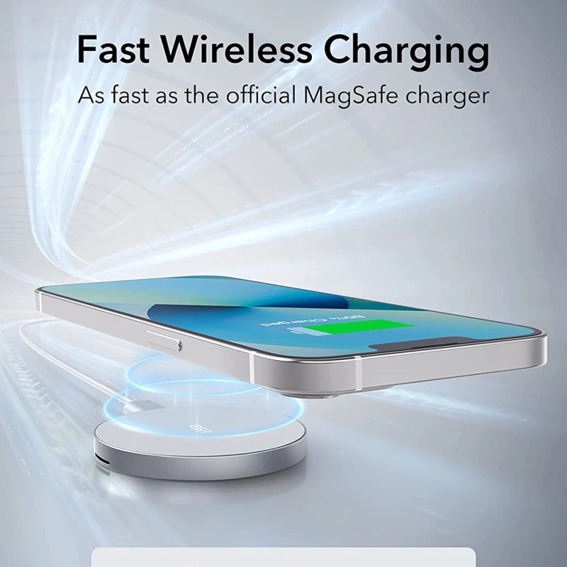 ESR ESR - Wireless Charger HaloLock - MagSafe Compatible, with Kickstand - White 4894240131299