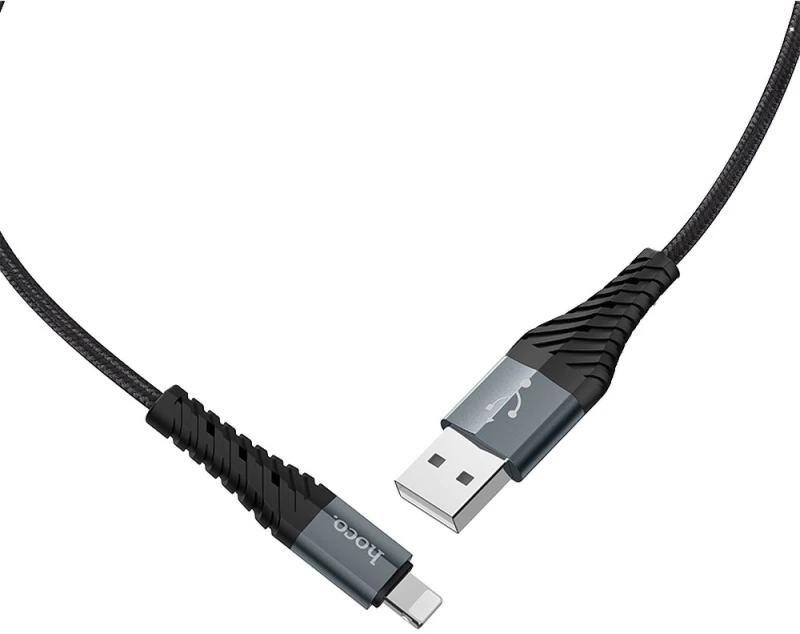 Hoco Cablu de Date USB-A la Lightning 12W, 2.4A, 1m - Hoco Cool Charging (X38) - Black 6931474710529