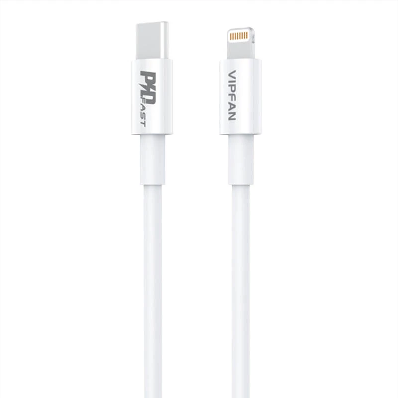 Vipfan Wall charger Vipfan E04, USB-C, 20W, QC 3.0 + Lightning cable (white) 036880