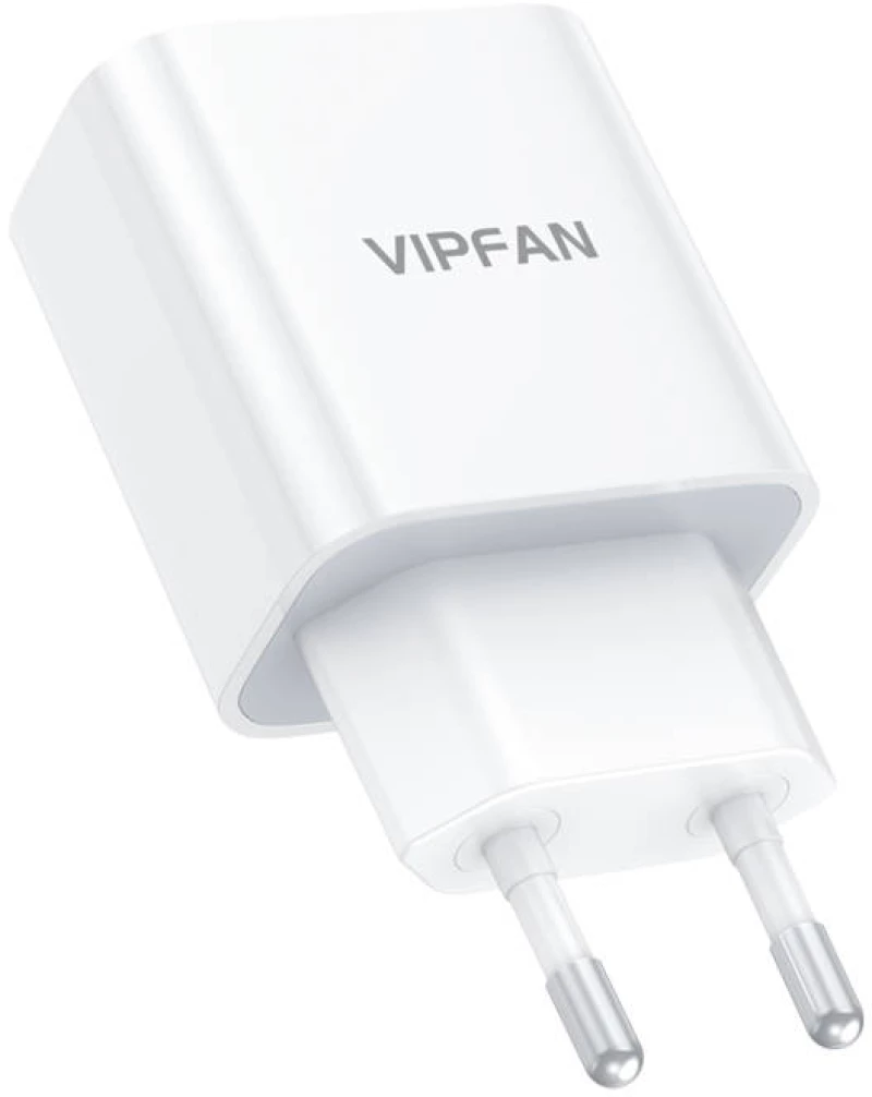 Vipfan Wall charger Vipfan E04, USB-C, 20W, QC 3.0 + Lightning cable (white) 036880