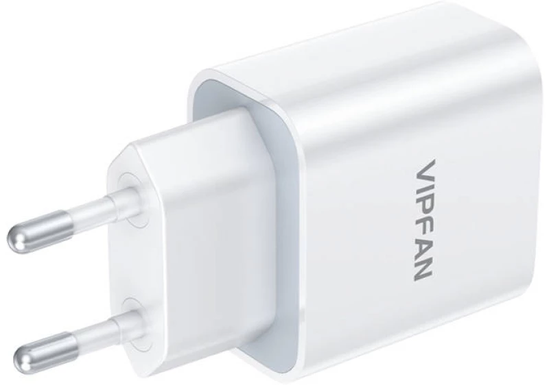 Vipfan Wall charger Vipfan E04, USB-C, 20W, QC 3.0 + Lightning cable (white) 036880