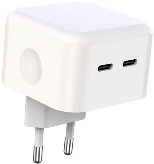 XO Wall charger XO L102, 2x USB-C, 35W (white) 040633