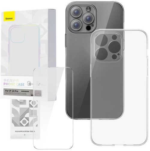 Baseus Transparent Case and Tempered Glass set Baseus Corning for iPhone 14 Pro 048657