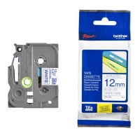 Brother TZe-233 Labelling Tape Cassette – Blue on White, 12mm wide (TZE233) (BROTZE233)