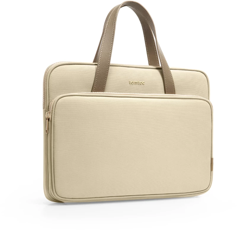 Tomtoc Tomtoc - Laptop Handbag (A11D3K1) - with 4 Compartment and Corner Armor, 14″ - Khaki 6971937064783