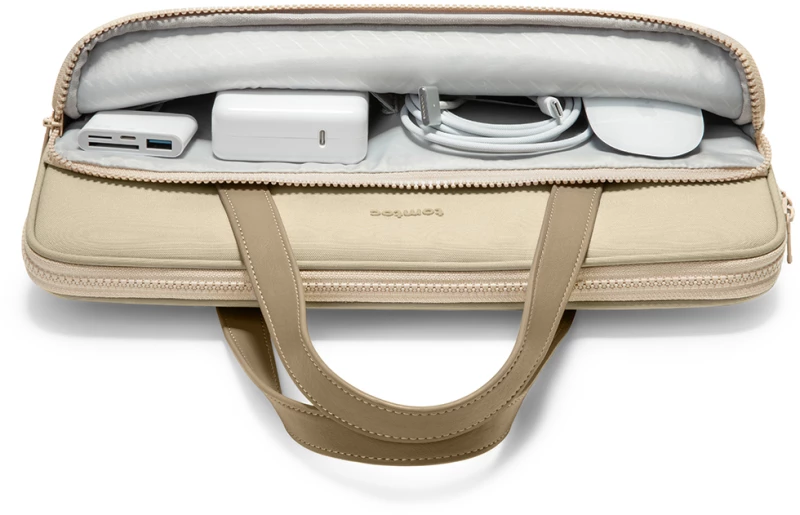 Tomtoc Tomtoc - Laptop Handbag (A11D3K1) - with 4 Compartment and Corner Armor, 14″ - Khaki 6971937064783