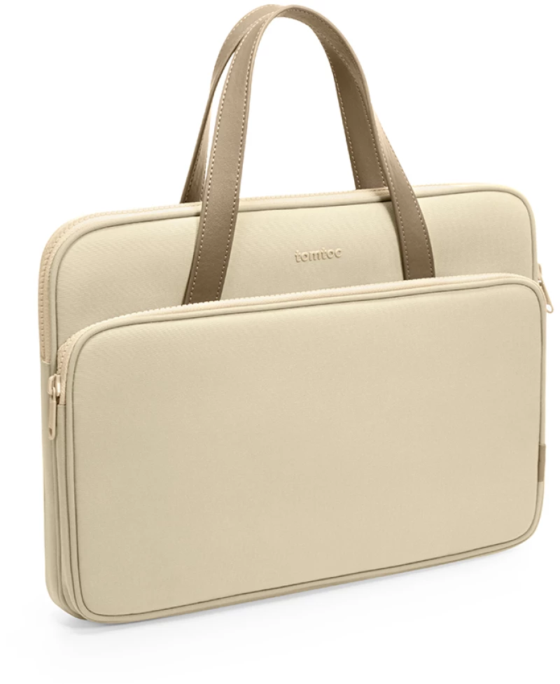 Tomtoc Tomtoc - Laptop Handbag (A11D3K1) - with 4 Compartment and Corner Armor, 14″ - Khaki 6971937064783