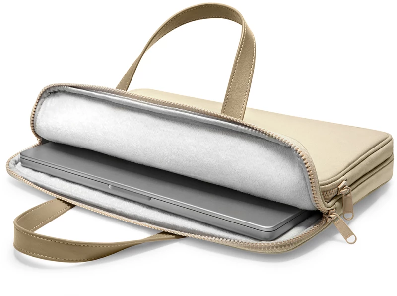Tomtoc Tomtoc - Laptop Handbag (A11D3K1) - with 4 Compartment and Corner Armor, 14″ - Khaki 6971937064783