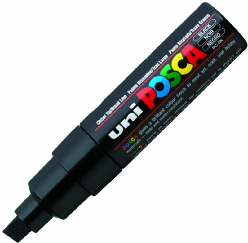 Uni-Ball Μαρκαδοροι Posca Pc-8K Χονδρο Black (PC8KBLK) (UNIPC8KBLK)