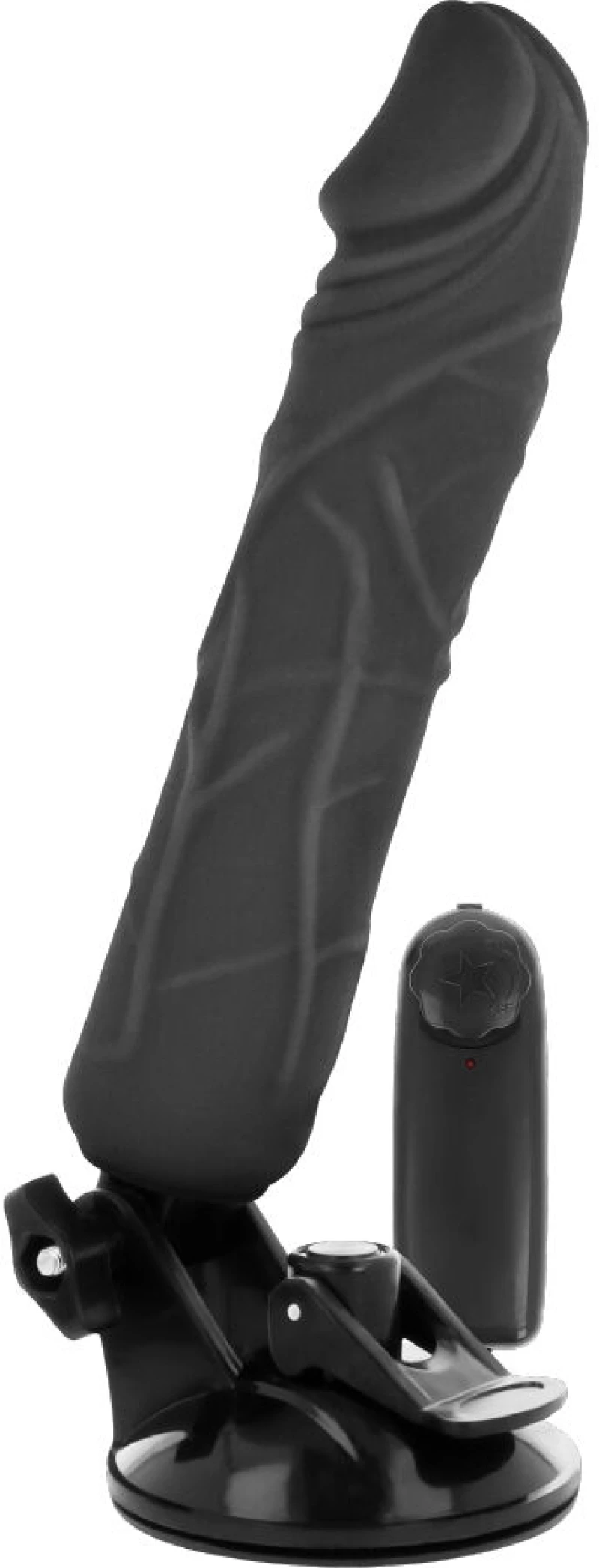 BASECOCK REALISTIC VIBRATOR REMOTE CONTROL BLACK 20CM