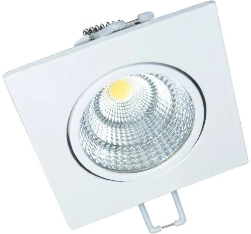 SQUARE WHITE MOV. LED SPOT 6W 3000K 410Lm COB 230V 60° Ra80 ACA THEROC630S