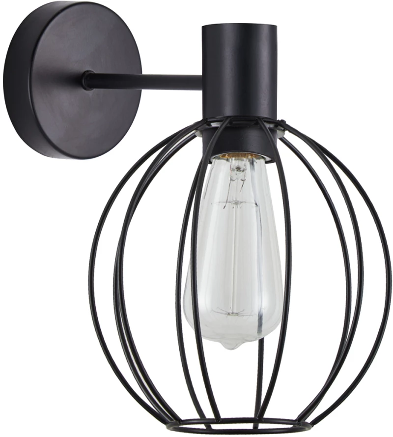 SE21-BL-16-GR2 ADEPT BLACK WALL LAMP BLACK METAL GRID+ HOMELIGHTING 77-8315