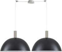 SE21-NM-4-NM2-MS50 ADEPT TUBE Nickel Matt Pendant Black Metal Shade+ HOMELIGHTING 77-8413