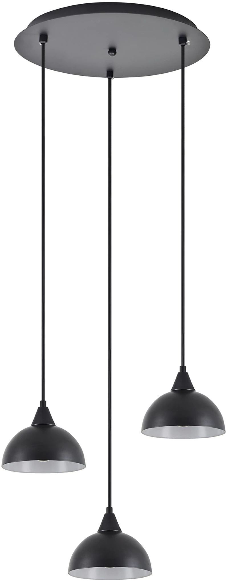 SE21-BL-B10-3BL-MS3 ADEPT PENDANT Black Metal Shade + HOMELIGHTING 77-9055