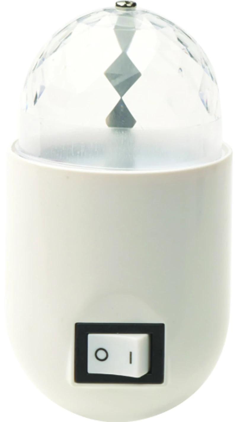 LED ΜΙΝΙ DISCO ΜΠΑΛΑ ΠΡΙΖΑΣ 3W RGB ΛΕΥΚΟ ΠΛΑΣΤΙΚΟ 230V IP20 ACA SF79LED