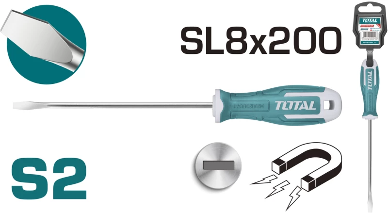 TOTAL ΚΑΤΣΑΒΙΔΙ ΜΑΓΝΗΤΙΚΟ ΙΣΙΟ SL 8 X 200mm (THT268200)