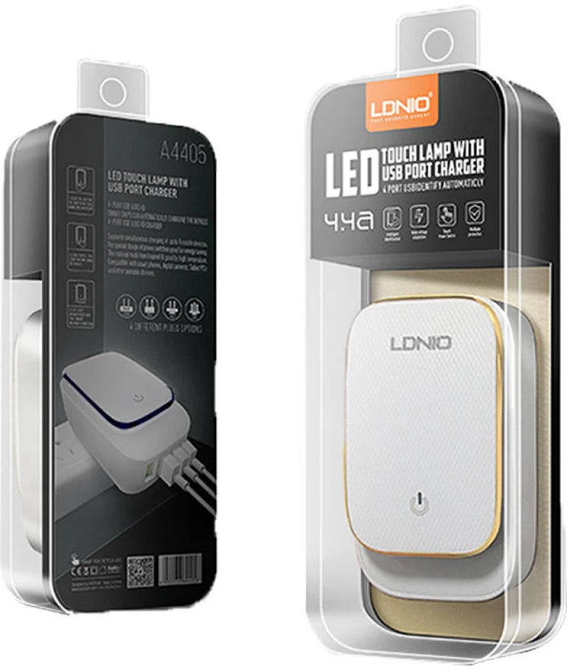 LDNIO Wall charger LDNIO A4405 4USB, LED lamp + Lightning Cable 042457