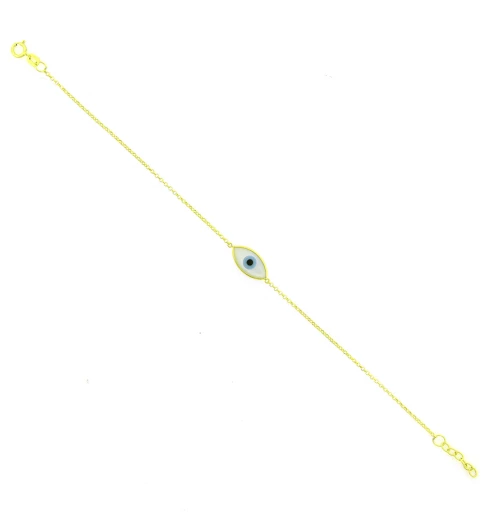 Βραχιόλι Ασημένιο Με Ματάκι