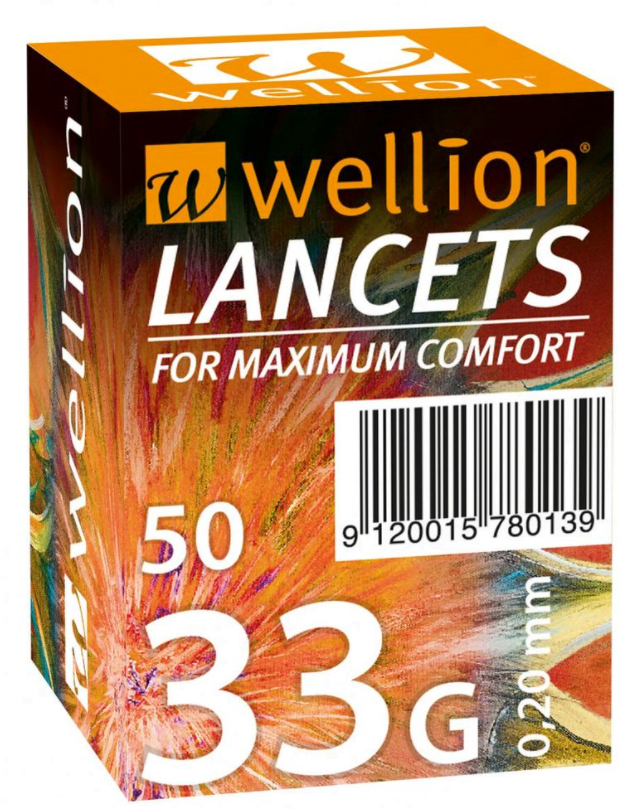 Wellion Lancets (Σκαρφιστήρες) 33G 50 Τεμάχια