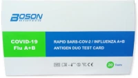 20 Τεμάχια Boson Biotech Συνδυαστικό Τεστ Ταχείας Ανίχνευσης SARS-CoV-2 & Γρίπης Α/Β