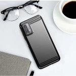 Techsuit Husa pentru Xiaomi Redmi 9T / Redmi 9 Power - Techsuit Carbon Silicone - Black 5949419044449