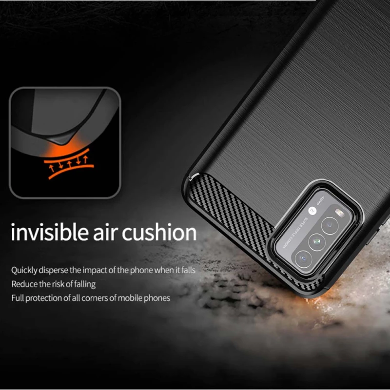 Techsuit Husa pentru Xiaomi Redmi 9T / Redmi 9 Power - Techsuit Carbon Silicone - Black 5949419044449