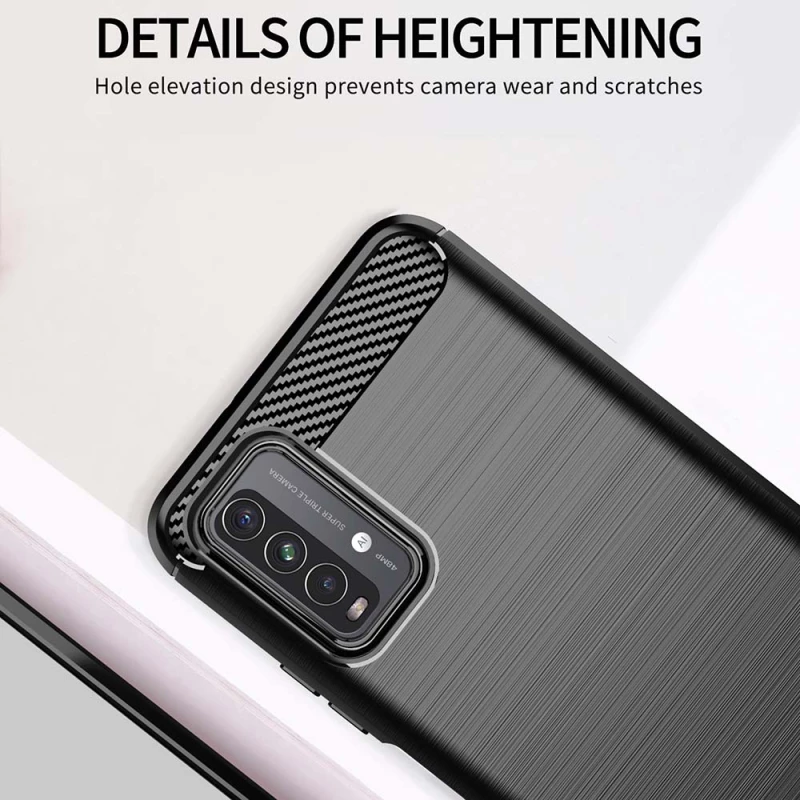 Techsuit Husa pentru Xiaomi Redmi 9T / Redmi 9 Power - Techsuit Carbon Silicone - Black 5949419044449