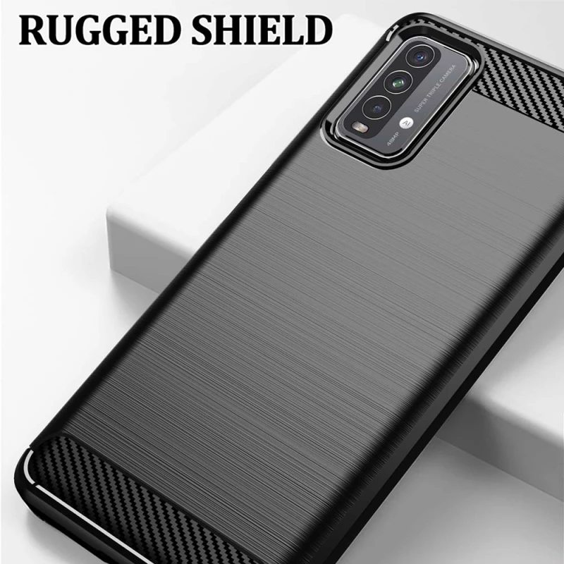 Techsuit Husa pentru Xiaomi Redmi 9T / Redmi 9 Power - Techsuit Carbon Silicone - Black 5949419044449