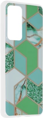 Techsuit Husa pentru Xiaomi 12 / 12X - Techsuit Marble Series - Green Hex 5949419022218
