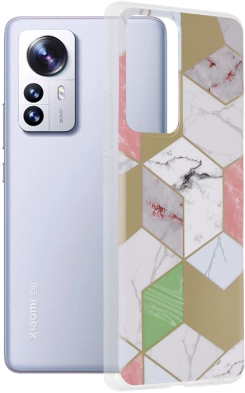 Techsuit Husa pentru Xiaomi 12 Pro - Techsuit Marble Series - Purple Hex 5949419022263