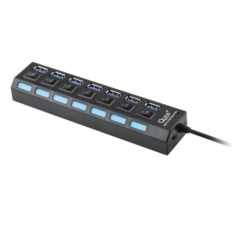 Rebel USB 3.0 Hub 7 θέσεων με διακόπτες REBEL DM-0941